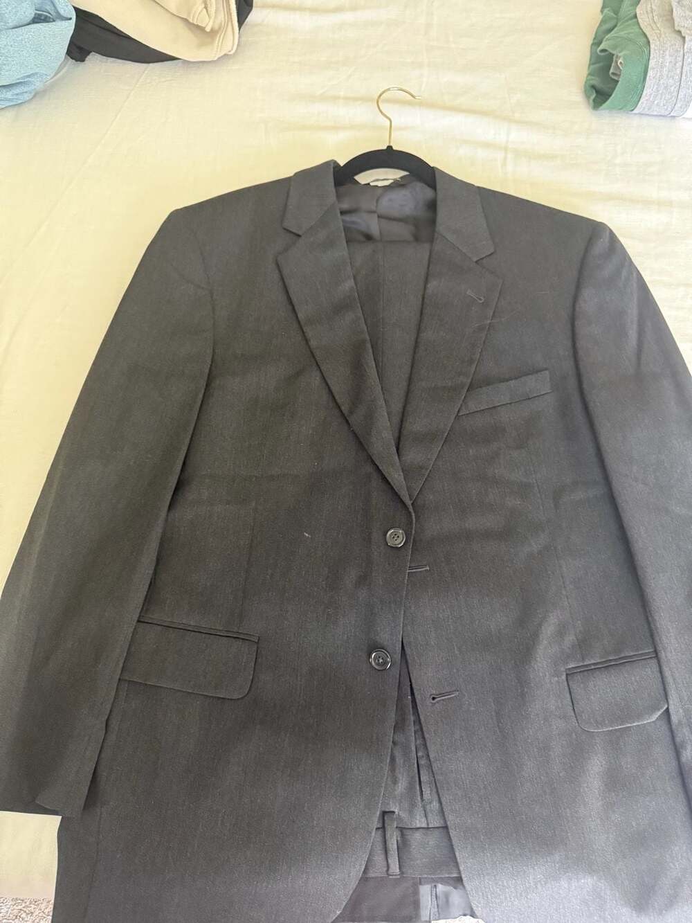 Jos. A. Bank Signature Collection Charcoal Gray Wool Suit